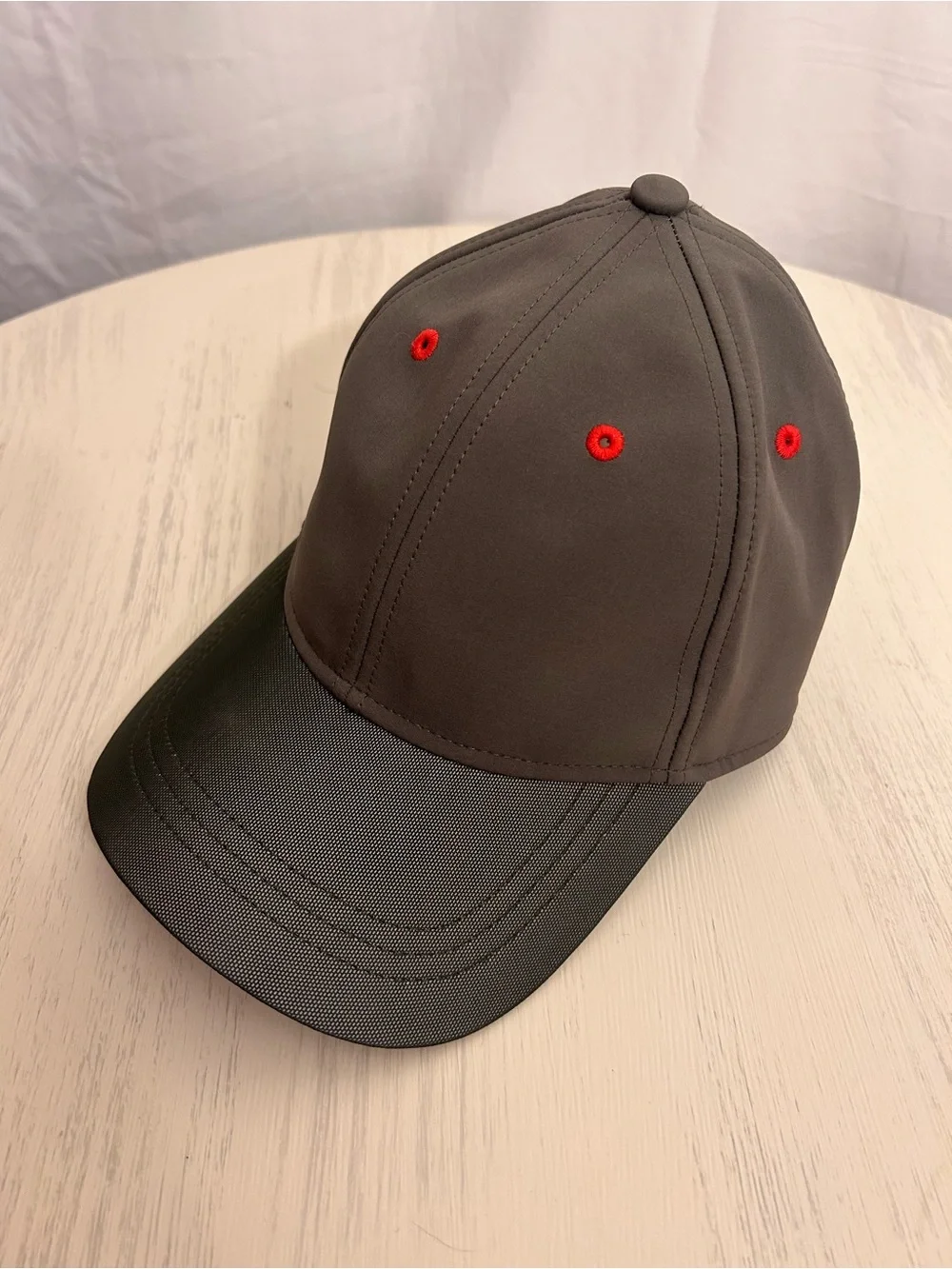 lululemon athletica Gray Cap with Red Eyelets
